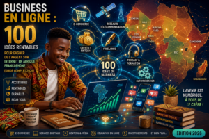 Business en ligne : 100 idées rentables pour gagner de l’argent sur Internet en Afrique francophone (Guide complet 2026)