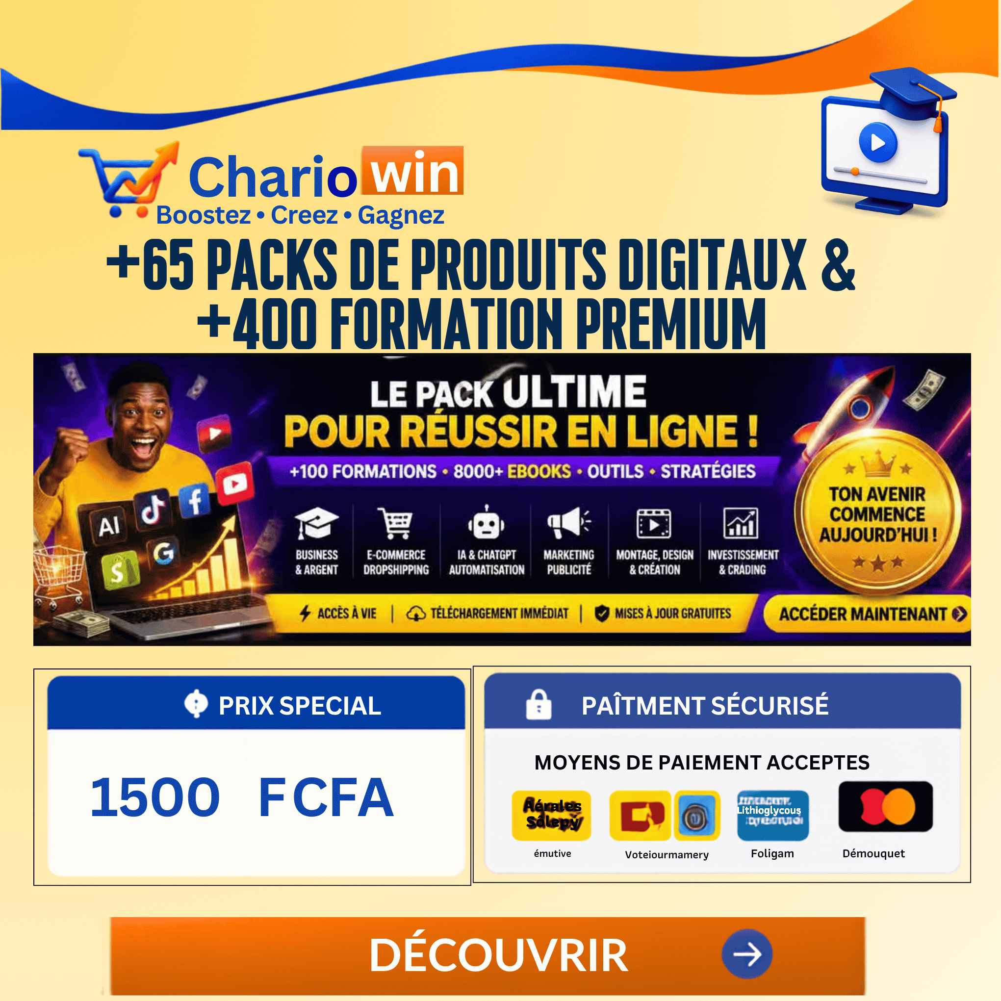 PRODUITS DIGITAUX :+400 Formations Premium (avec droit de revente 🔥)